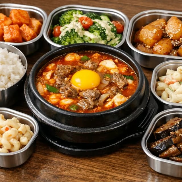 Beef Soft Tofu Lunch Set (소고기 순두부 한상)