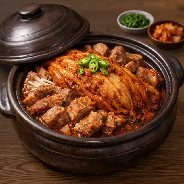 Braised Kimchi with Pork (김치찜)