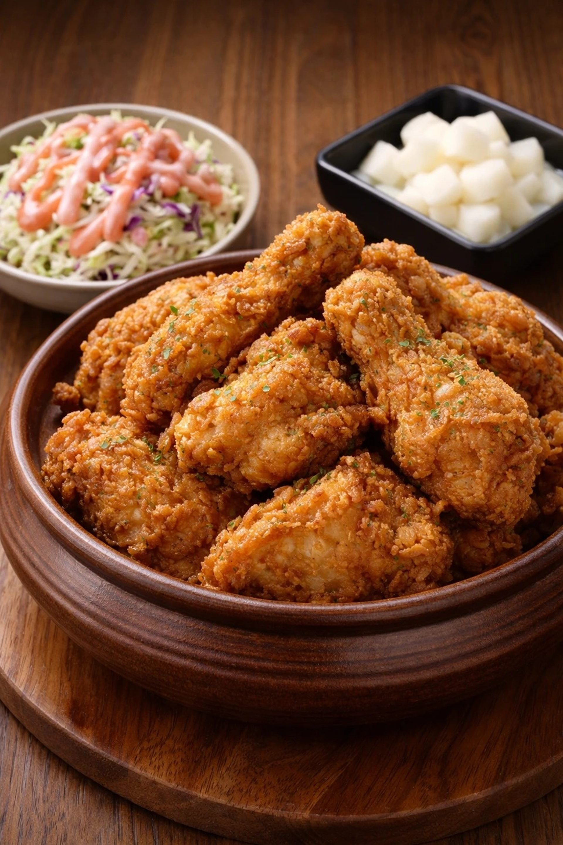 Korean fried chicken & signature sauces