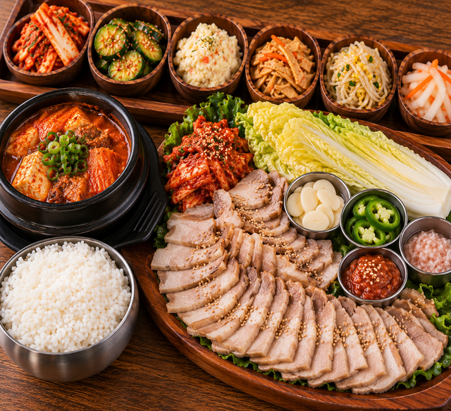 Bossam and Kimchi Stew Combo (보쌈김치찌개 콤보).