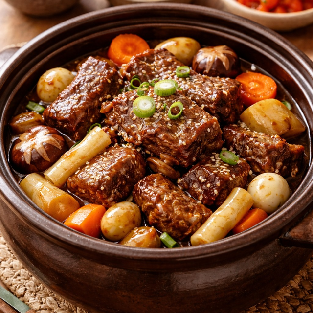 Braised Beef Short Ribs (갈비찜).