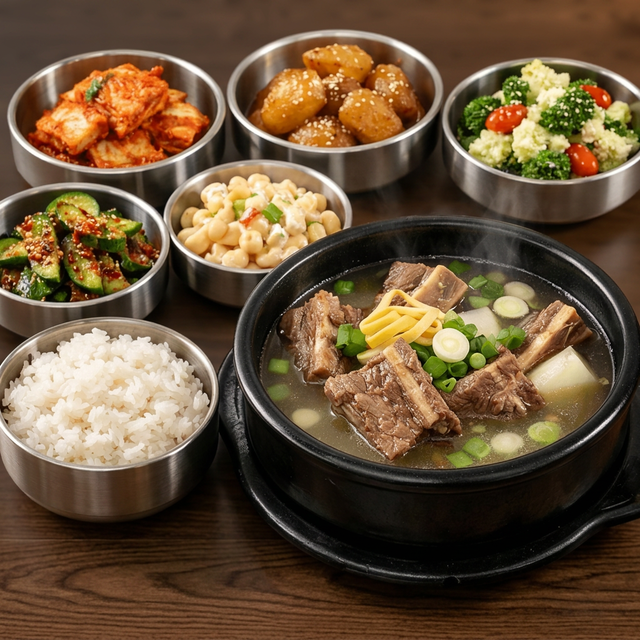 Beef Short Rib Soup (갈비탕).