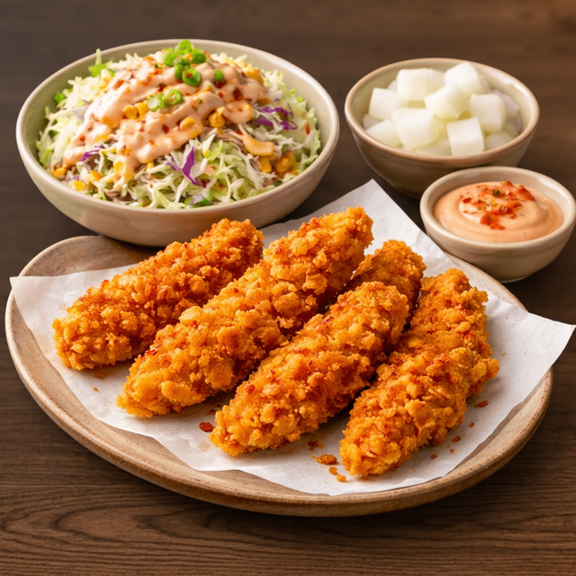 Hot Crispy Chicken Tenders (핫 크리스피 치킨 텐더).