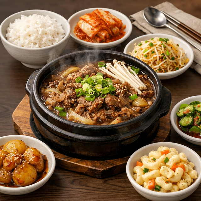 Bulgogi Hot Pot Lunch Set (뚝배기 불고기 한상).