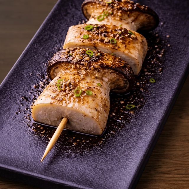 King Oyster Mushroom Skewer (새송이 버섯 꼬치).