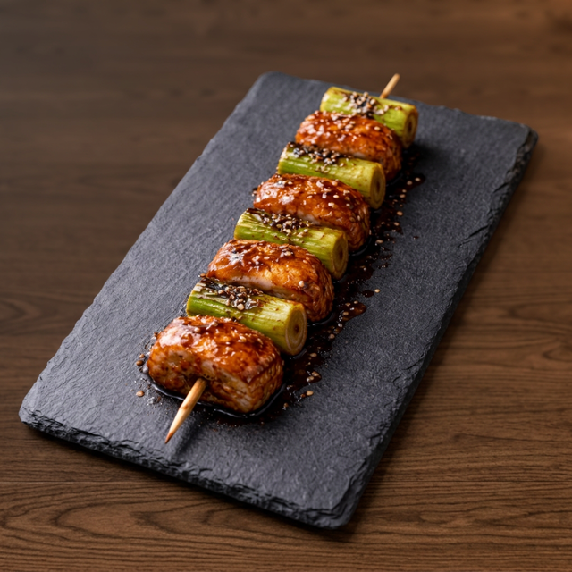 Soy Sauce-Glazed Chicken Skewer (닭꼬치).